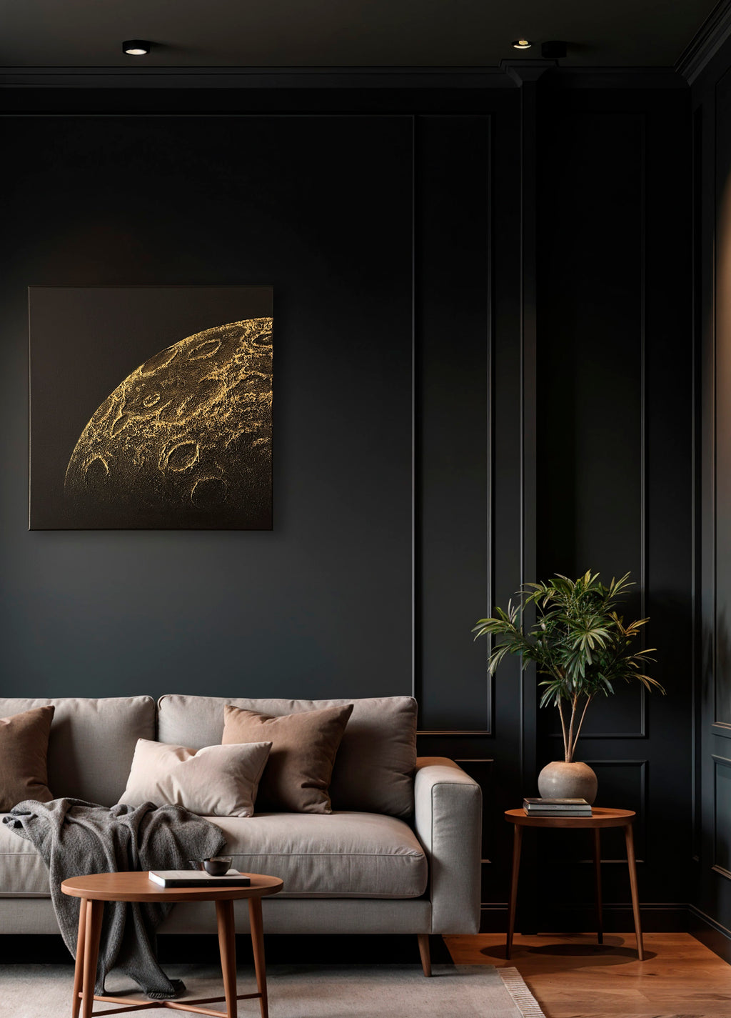 Illuminated Moon Surface 001